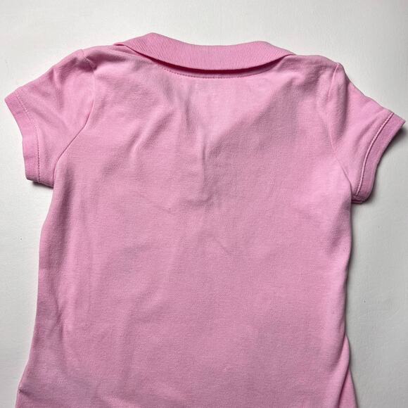 Old Navy Girl's Pink Short Sleeve Button Front Polo Tee Sz XS 4-5 - Picture 8 of 8